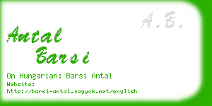 antal barsi business card